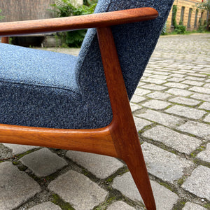 Sessel blau Teak aus Dänemark