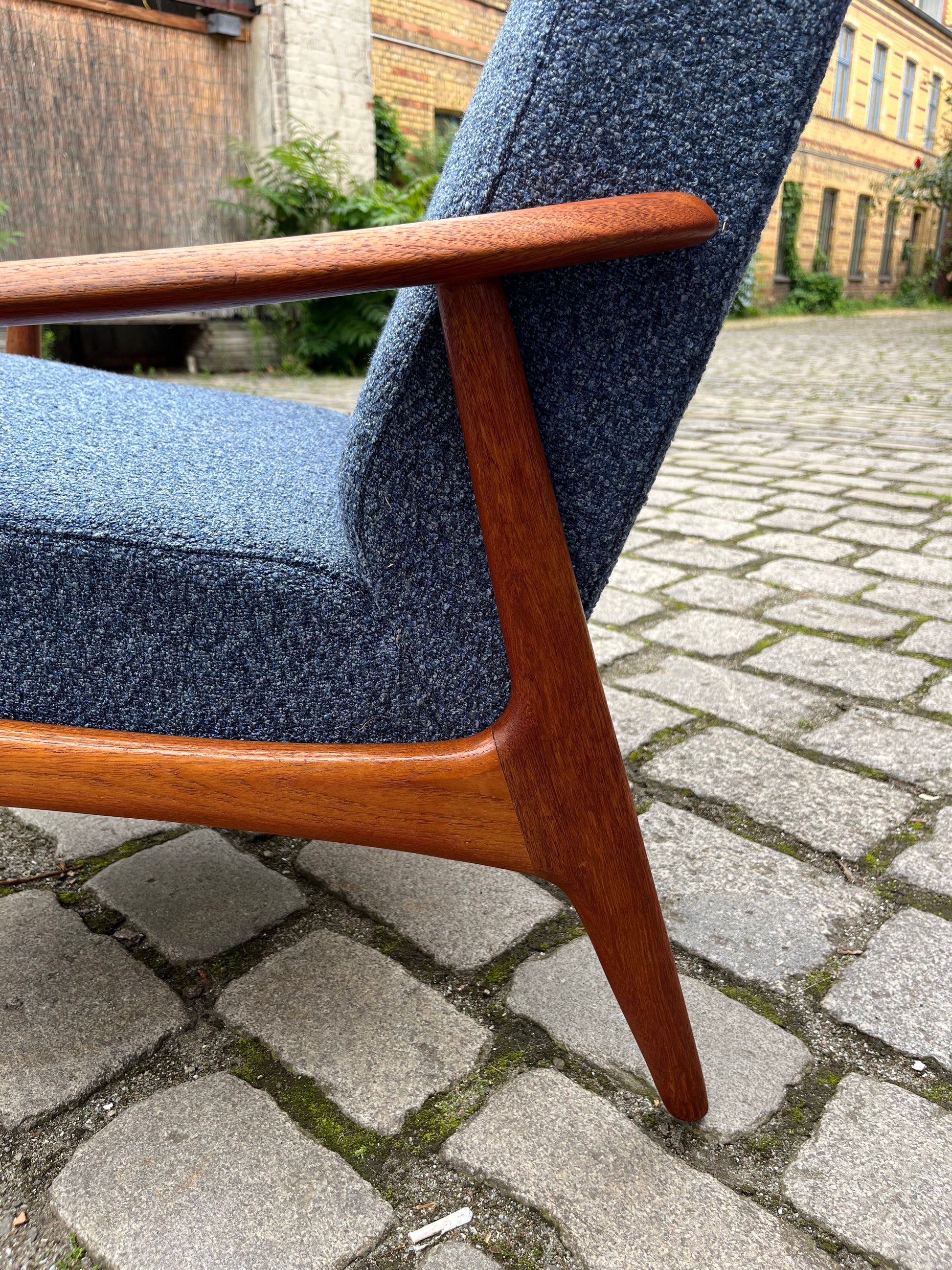 Sessel blau Teak aus Dänemark