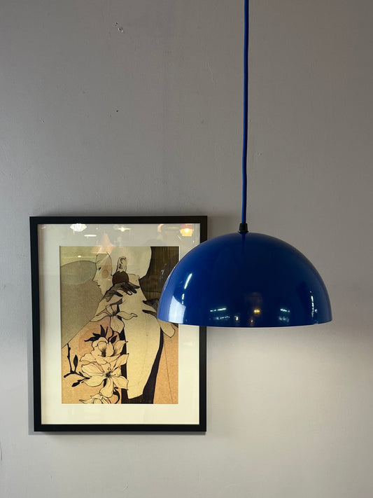Hängelampe blau Metall