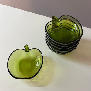 Set: 6x Schale grüner Apfel Glas
