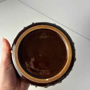 Aschenbecher Fat Lava orange braun von Funi Island - Handmade in Iceland