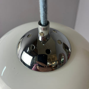 Hängelampe weiß Glas Chrom