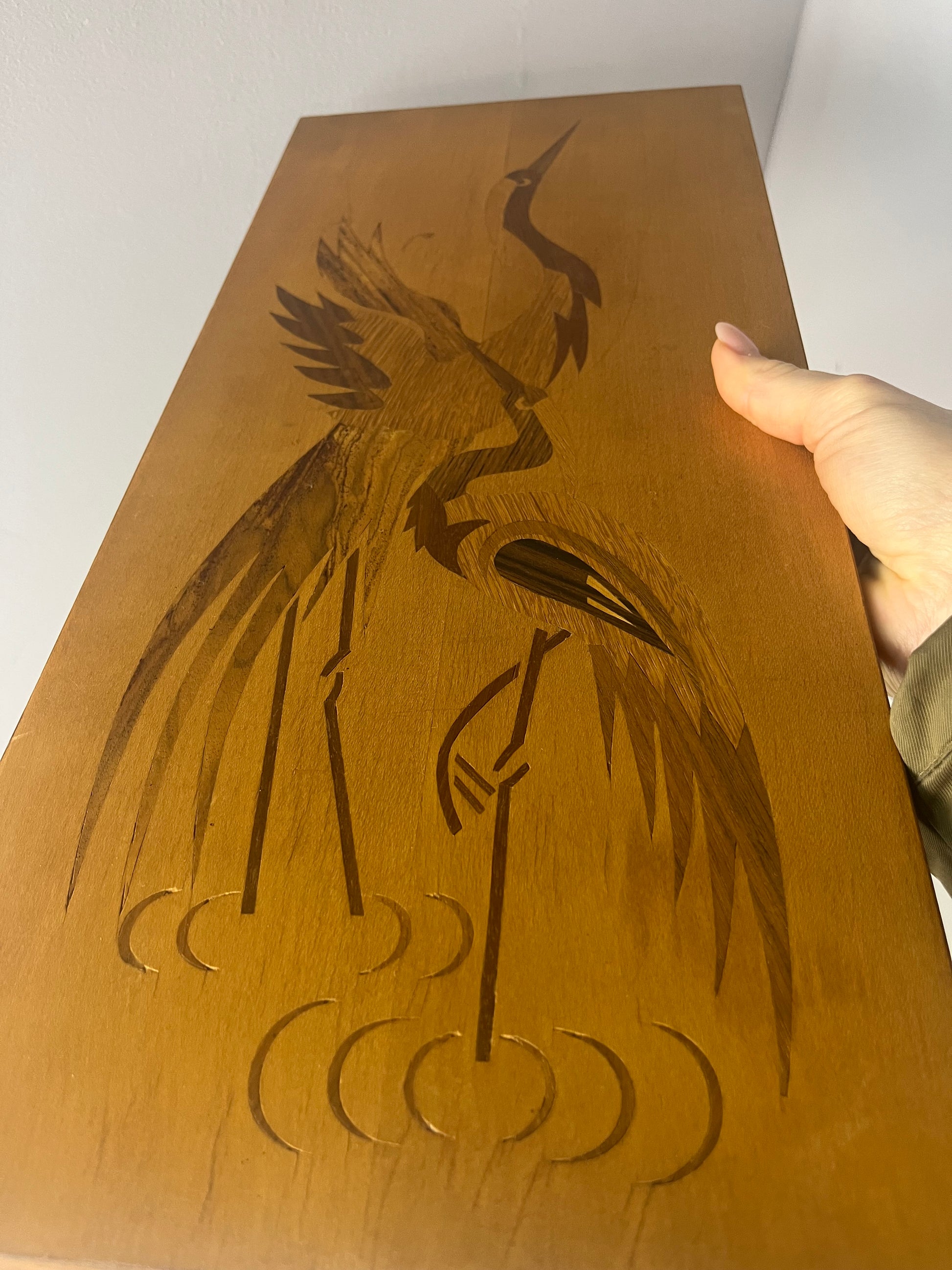 Intarsienbild Kraniche