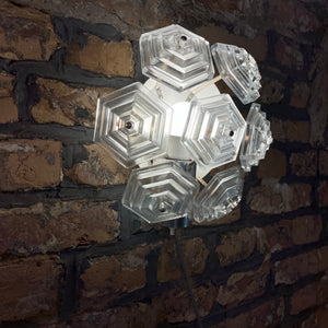 Wandlampe Eiskristall von VEB Kristallleuchtenbau Ebersbach