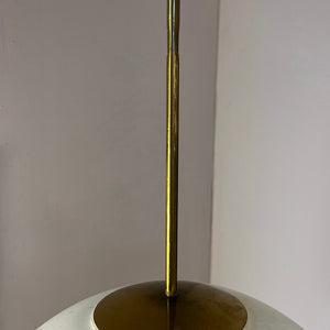 Kugellampe weiß Glas Messing von Peill & Putzler
