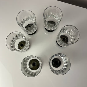 Set: 6x Weinglas mit grauem Sockel