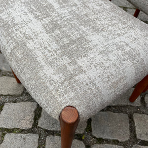 Polsterstuhl hellgrau Teak von J.L. Møller