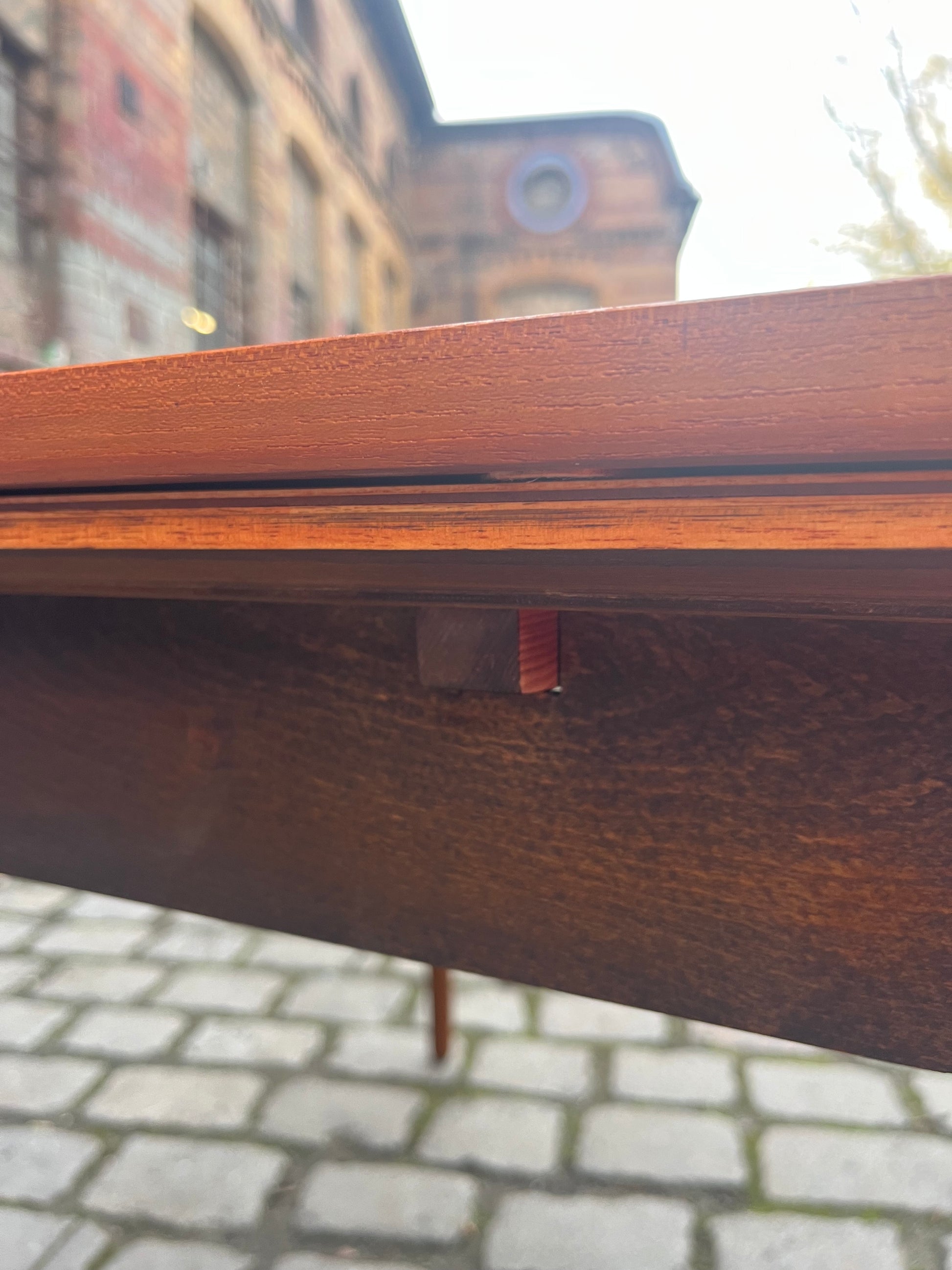 Esstisch Teak & Eiche ausziehbar aus Dänemark