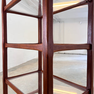 Regal Teak mit Acrylglasplatten aus Däenmark