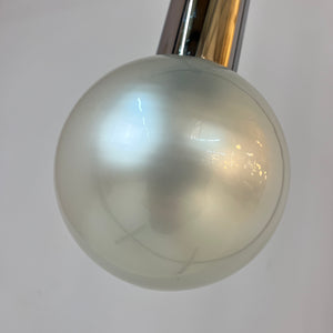 Hängelampe Big Globe Perlmutt Chrom von Motoko Ishii für STAFF