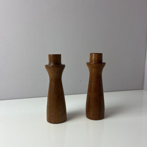 Set: 2x Kerzenständer Teak