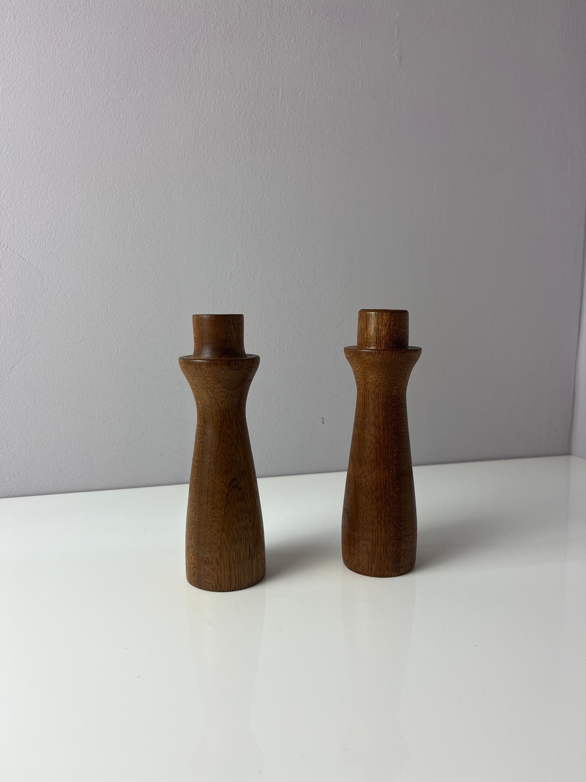 Set: 2x Kerzenständer Teak