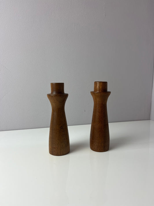 Set: 2x Kerzenständer Teak