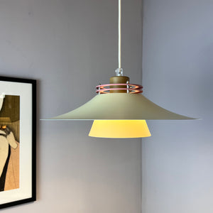 Lamellenlampe neu lackiert creme rosa braun