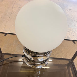 Tischlampe Chrom Opalglas von VEB NARVA