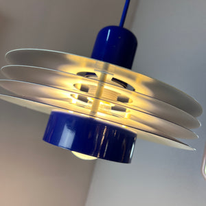 Hängelampe Typ 763 blau gelb von Horn