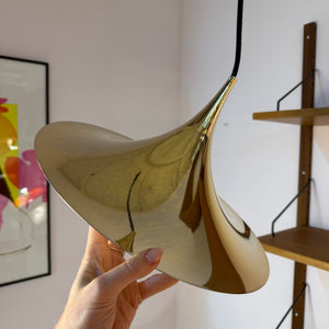 Trompetenlampe gold spiegelnd von Claus Bonderup & Torsten Thorup für Fog & Mørup