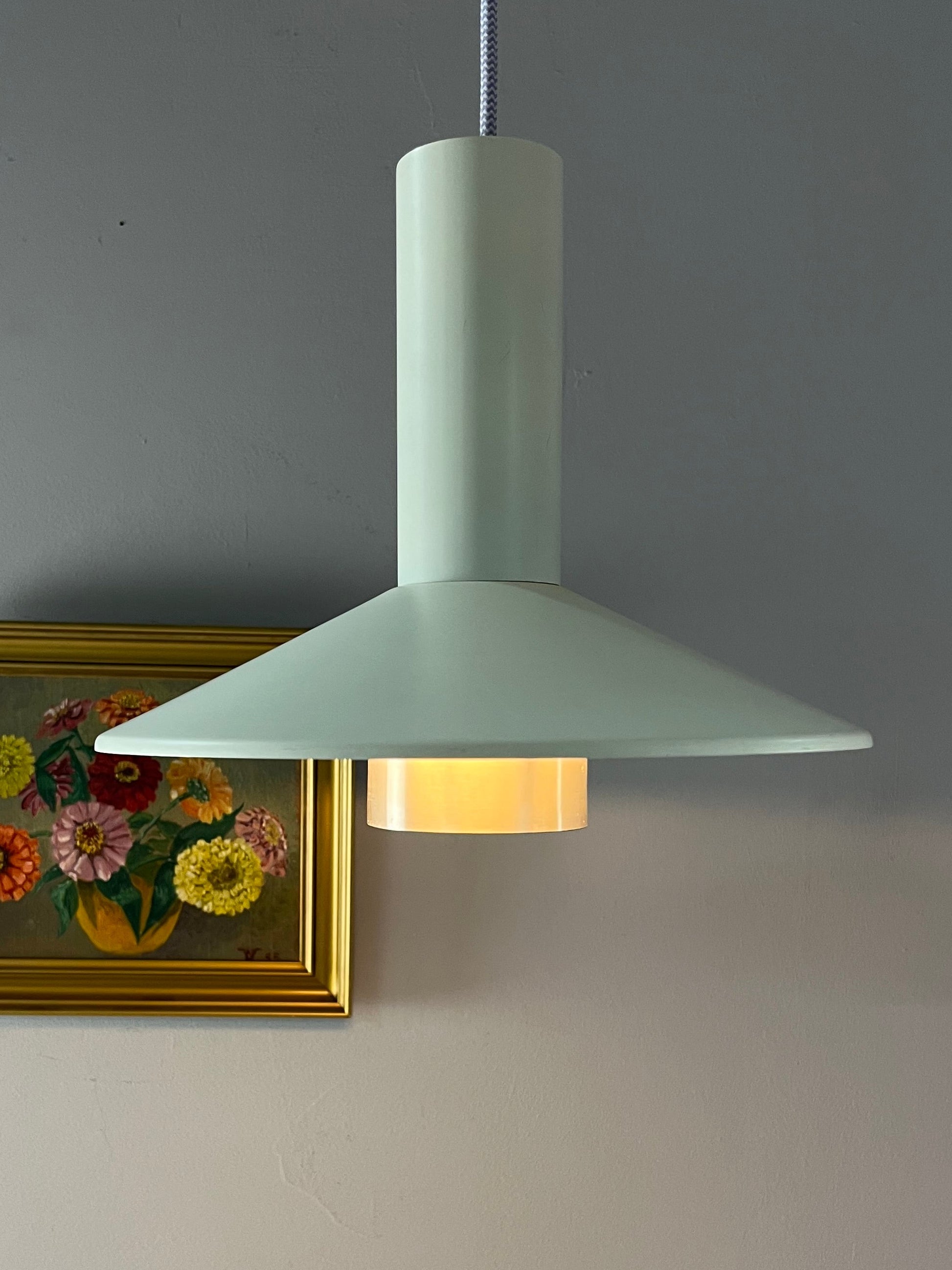 Hängelampe Modell 880 weiß silber von Schmidt’s Lampedesign