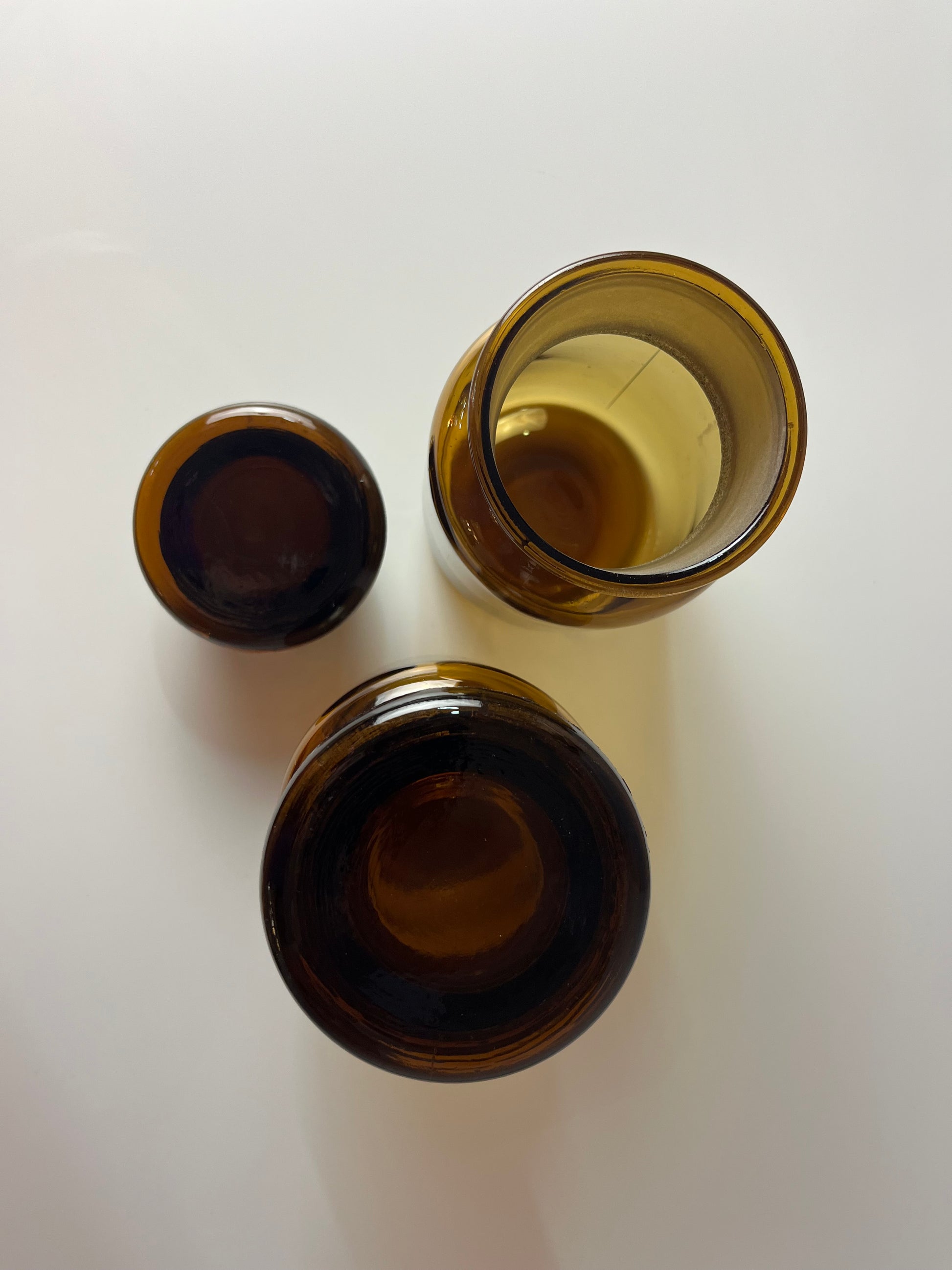 Set: 2x Apothekerglas braun