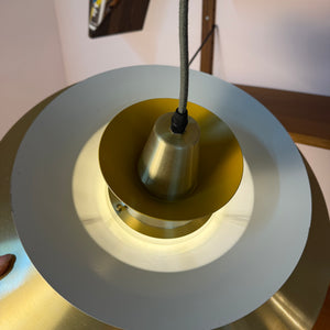 Lamellenlampe gold gelb von Bent Nordsted für Lyskær