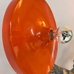 Wandlampe Diskus orange 33 cm von Charlotte Perriand für Honsel