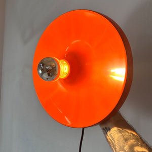 Wandlampe Diskus orange 33 cm von Charlotte Perriand für Honsel