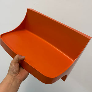 Wandregal orange Kunststoff mit Garderobenhaken