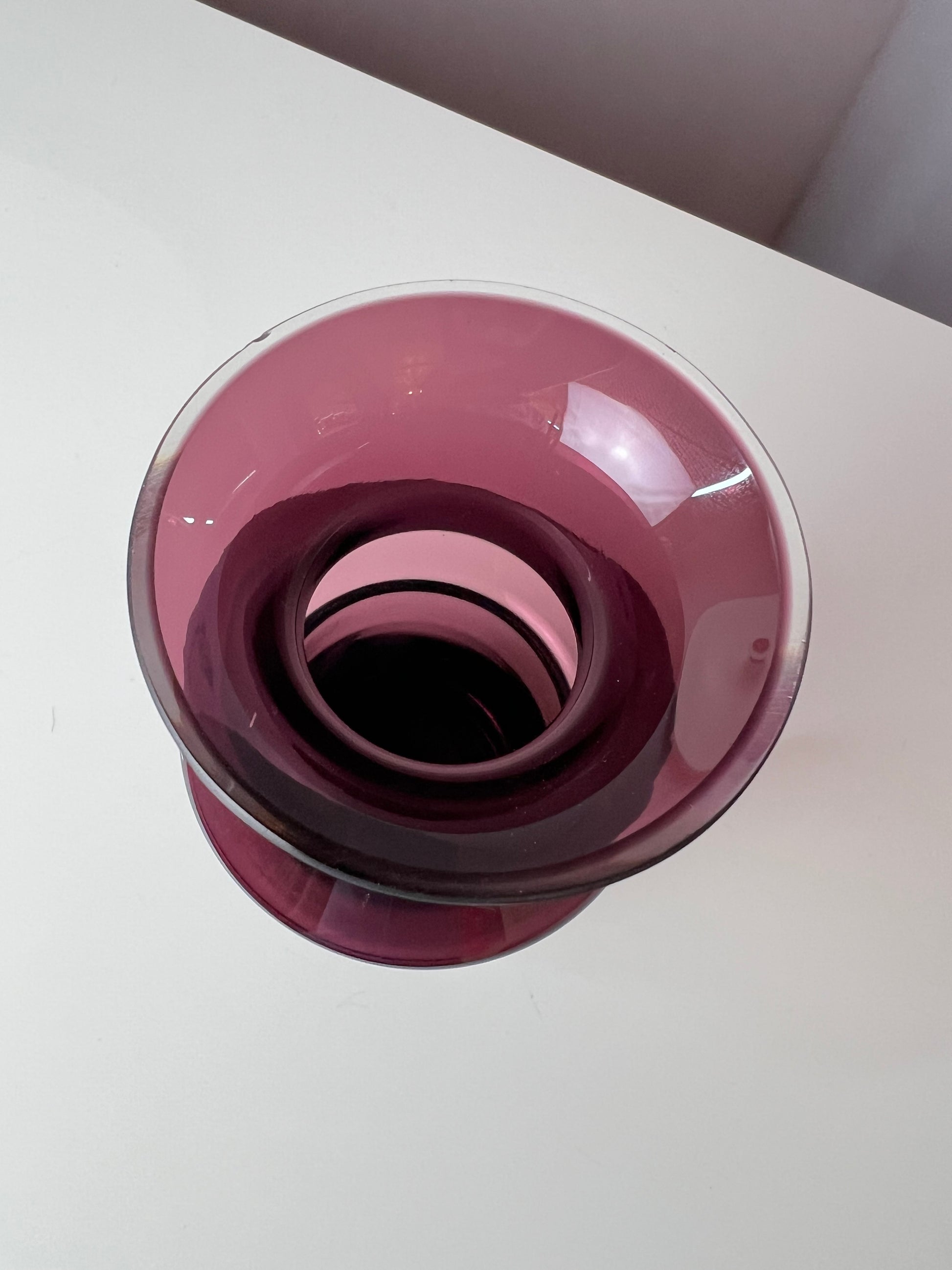 Vase lila Glas von Nanny Still für Riihimäen Lasi