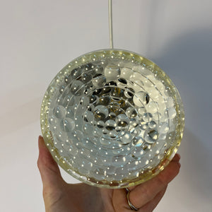 Hängelampe weiß Glas Chrom aus den Niederlanden