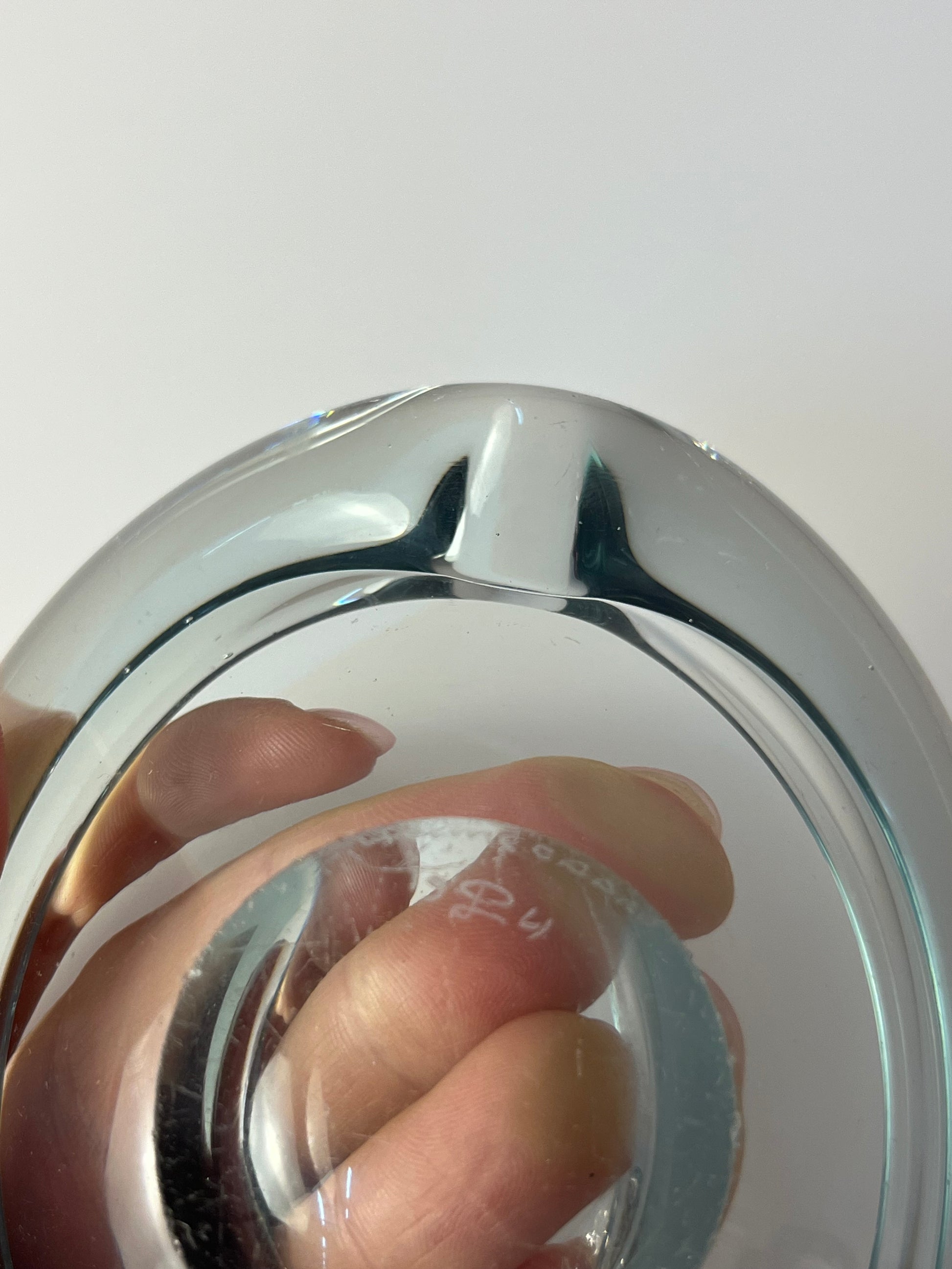 Aschenbecher hellblau Glas von Per Lütken von Holmegaard