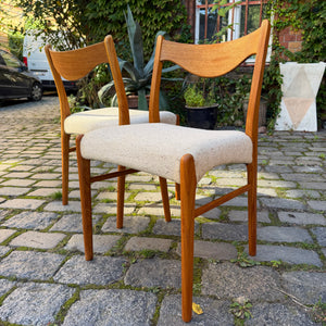 Polsterstuhl GS 600 creme Teak Wolle von Arne Wahl Iversen für Glyngøre Stolefabrik