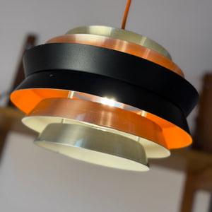 Lamellenlampe Trava silber schwarz orange von Carl Thore für Granhaga