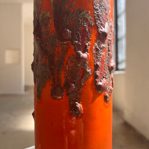 Vase Fat Lava 8-30 orange von Scheurich West Germany