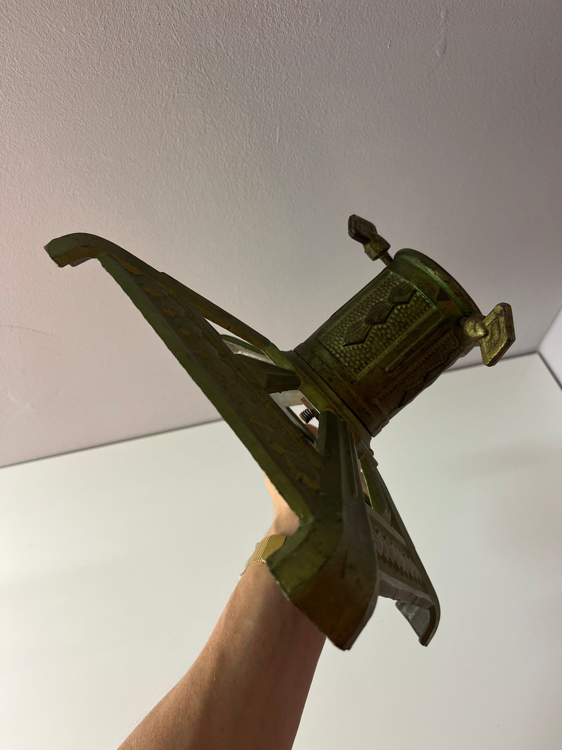 Tannenbaumständer grün Gusseisen