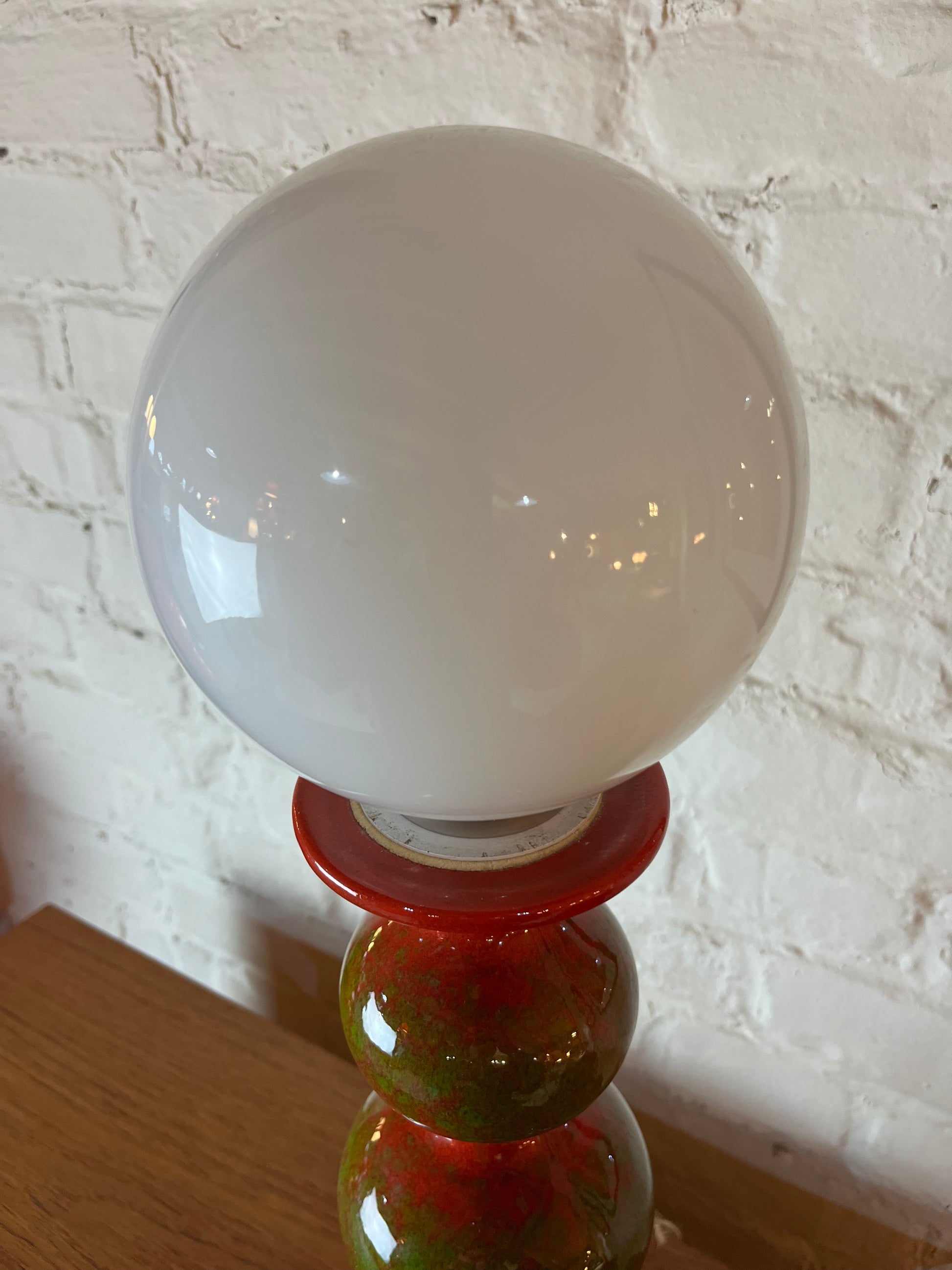 Tischlampe rot grün Bubble Keramik von Kaiser Leuchten