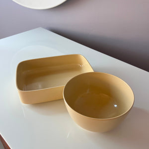 Set: 2 Schalen Mepa Service creme von Falle Uldall für Rosti