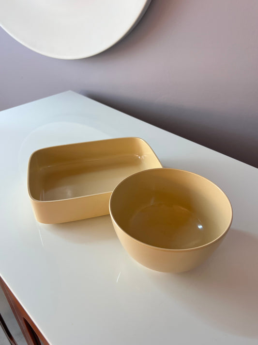 Set: 2 Schalen Mepa Service creme von Falle Uldall für Rosti