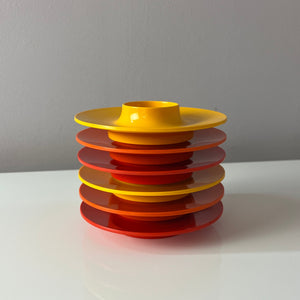 Set: 6x Eierbecher gelb orange rot von Mepal