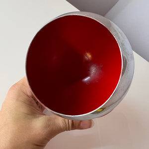 Kugelaschenbecher mit magnetischer Schale rot Chrom von Quist
