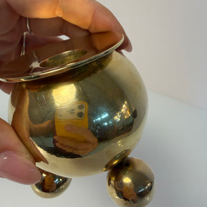 Kugel Kerzenständer Messing aus Dänemark