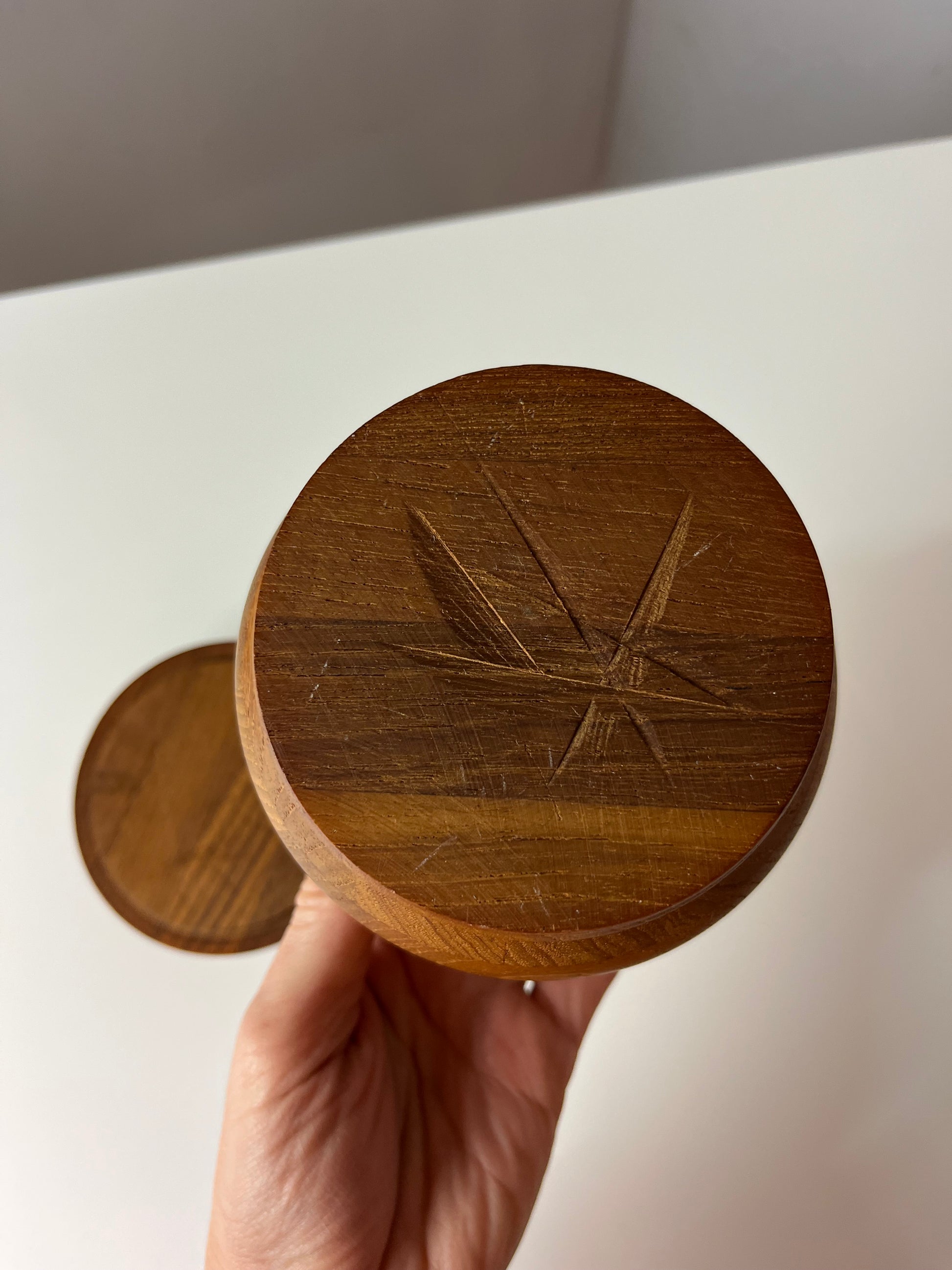 Dose Teak mit Deckel