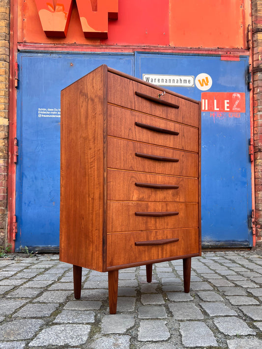 Kommode Teak mit Schloss aus Dänemark