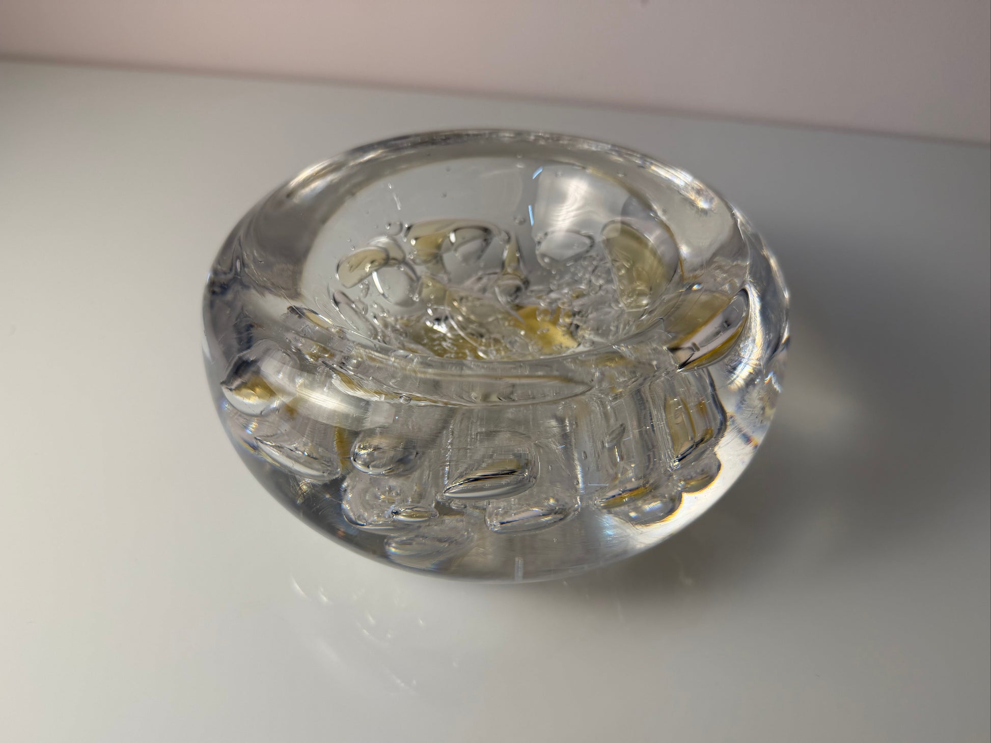 Schale Glas mit Einschlüssen aus Dänemark