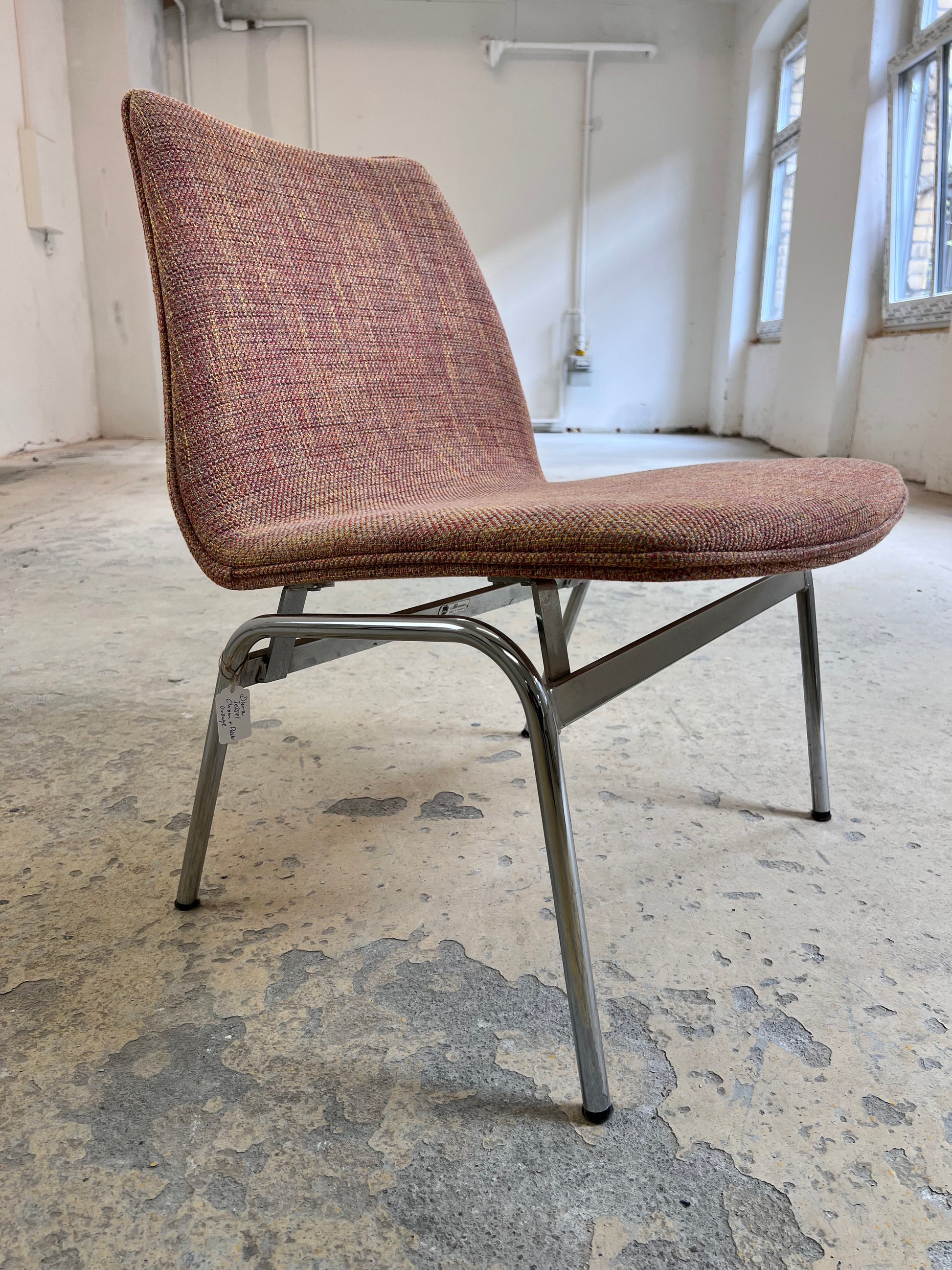 Sessel Lufthavnsstol orange Chrom von Anden Arkitekt für Duba Møbelindustri
