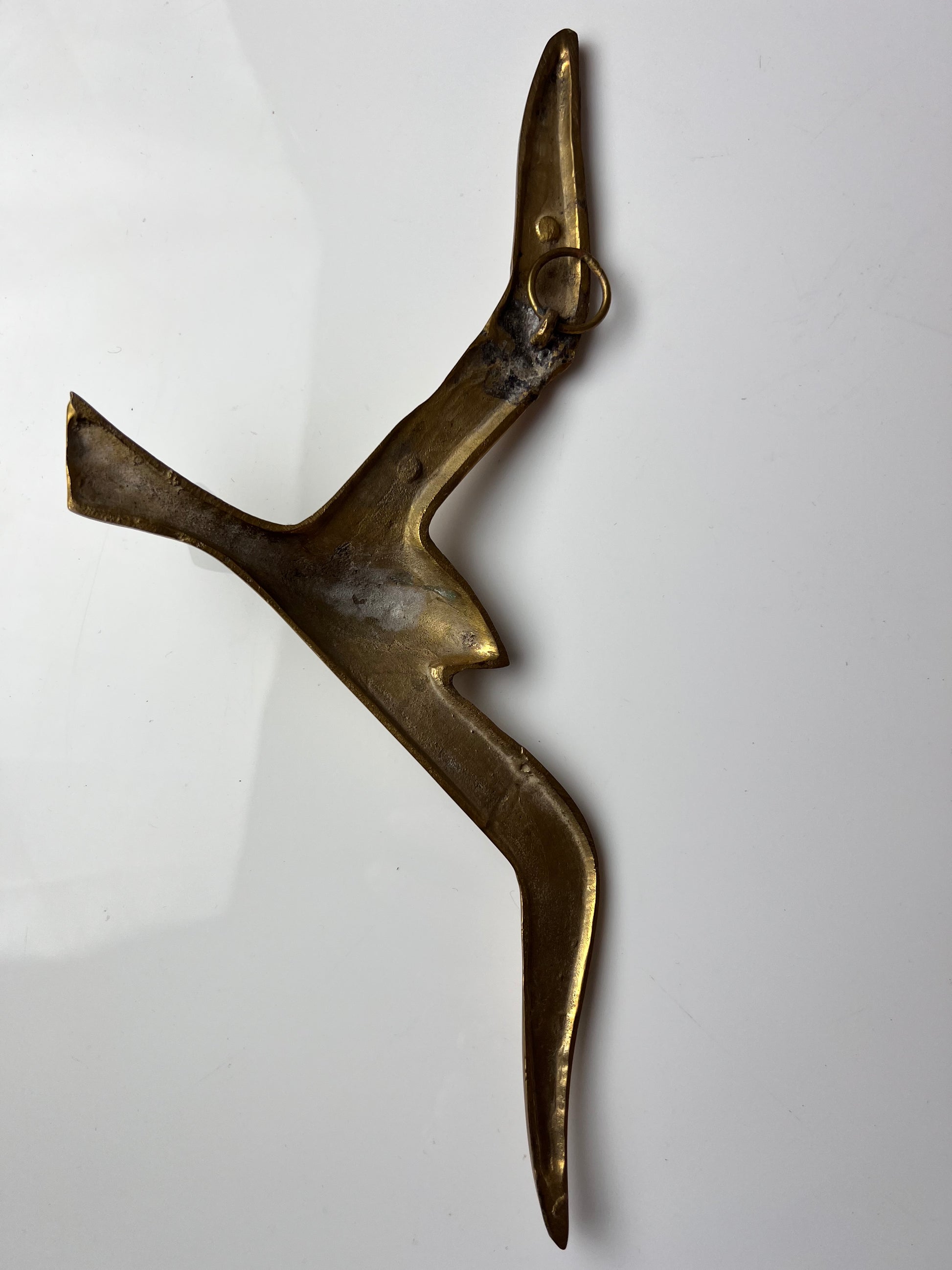 Wanddeko Schwalbe Messing