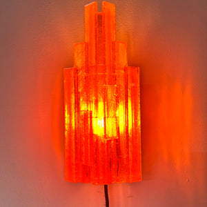 Wandlampe orange von Claus Bolby für Cebo