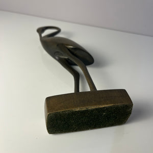 Kranich graugrün Holz aus Dänemark