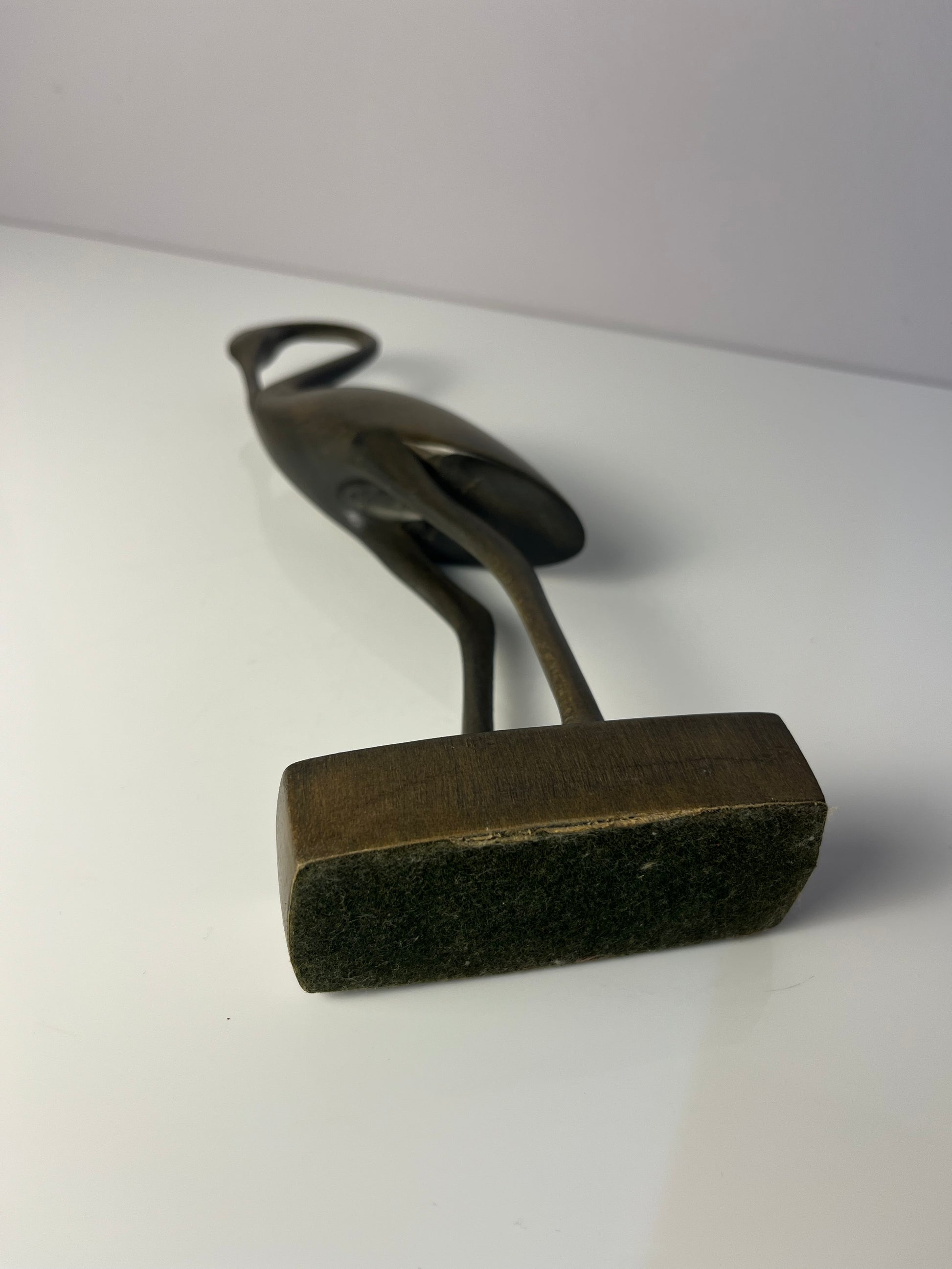 Kranich graugrün Holz aus Dänemark