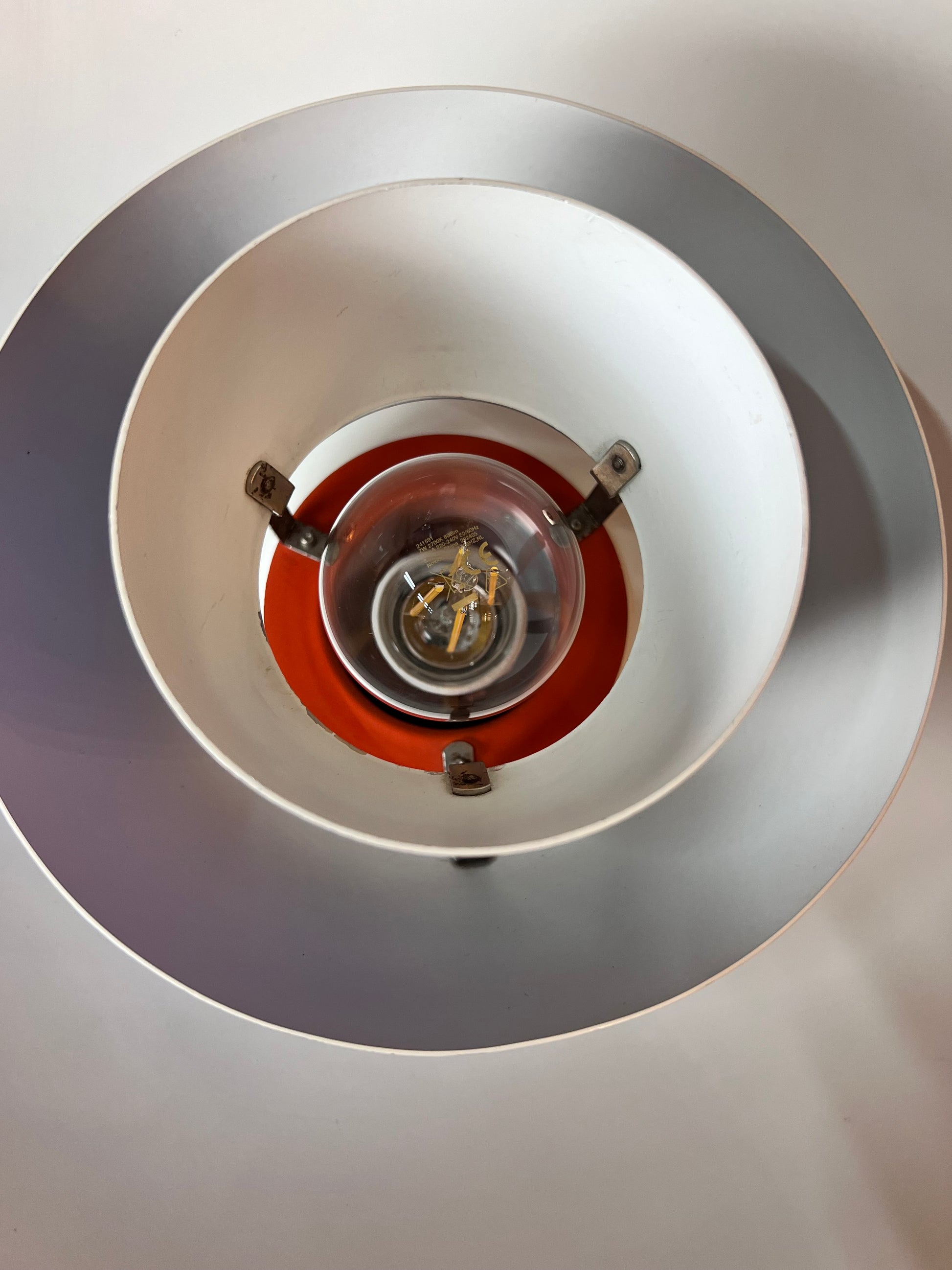 Lamellenlampe PH4 blau von Poul Henningsen für Louis Poulsen