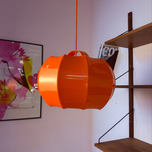 Hängelampe orange mit orangem Kabel von Ilka Plast